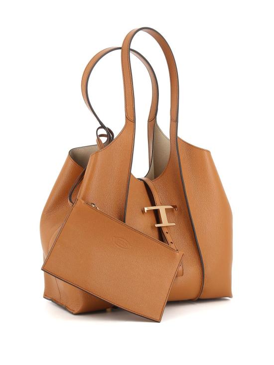 26SS 토즈 T 타임리스 스몰 쇼핑백 XBWTSBA0200Q8ES410 Light Brown - TODS