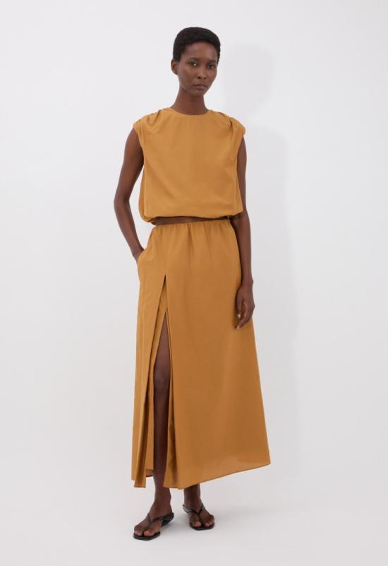 25SS 루루 드 세종 미디 스커트 CARMEN OCHER Ocher - LOULOU DE SAISON