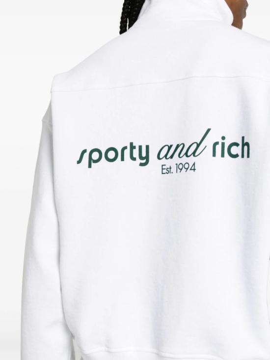  스포티앤리치 긴팔 티셔츠 QZAW239WH DOM - SPORTY & RICH