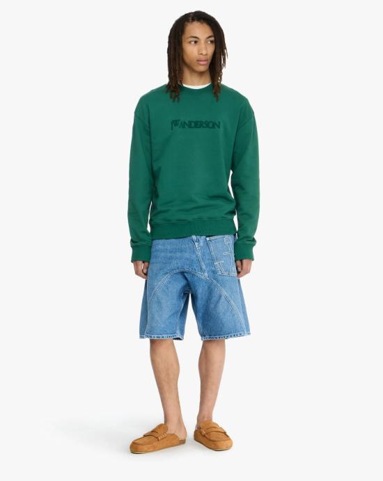 25FW JW앤더슨 긴팔 티셔츠 JW0215PG1632 591 Green - JW ANDERSON