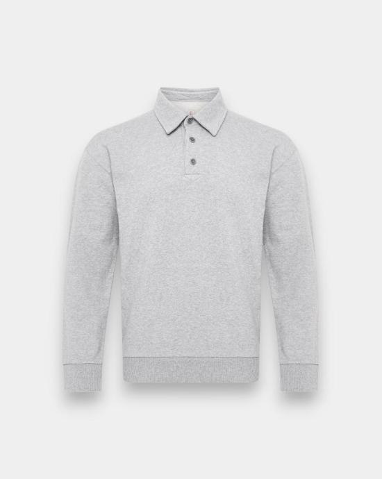 25FW JW앤더슨 폴로 티셔츠 JO0275PG1632 945 Mid grey melange