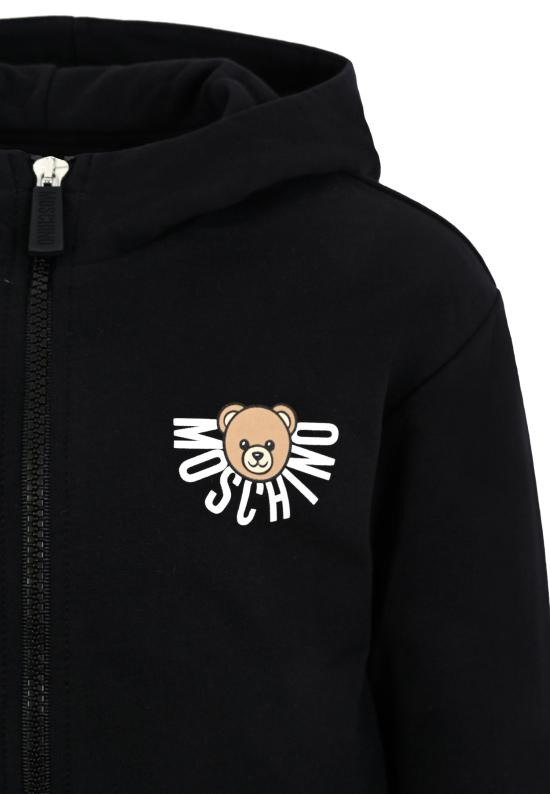 25FW [키즈] 모스키노 트레이닝 상의 HUF09E LCA40 60100 BLACK - MOSCHINO