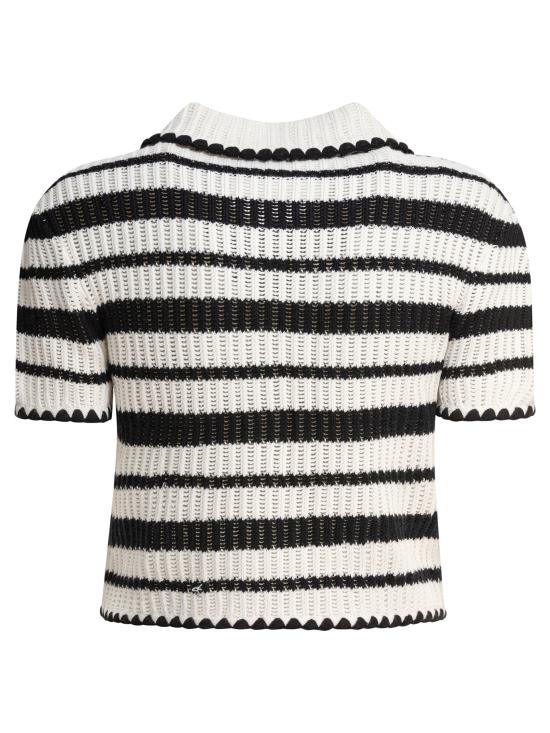 25FW 셀프 포트레이트 가디건 SS25126TCCREAMBLACK WHITE - SELF PORTRAIT