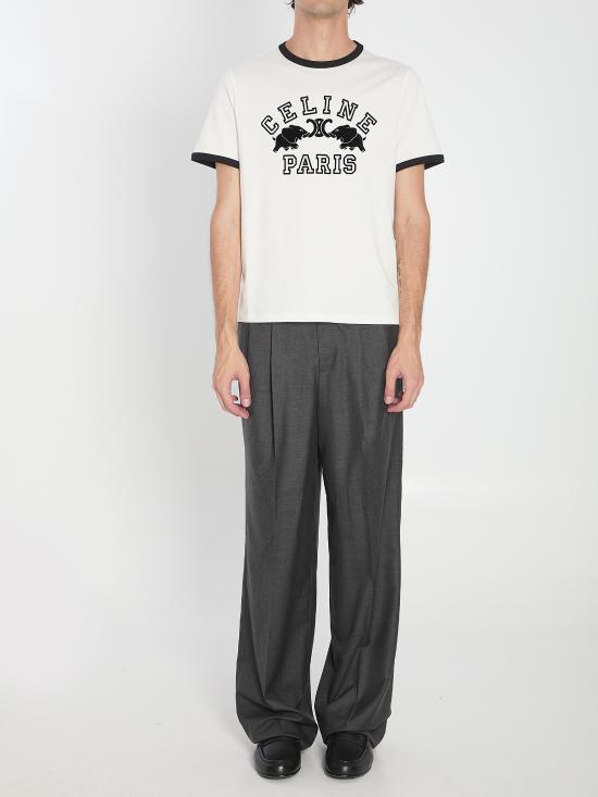 25FW 셀린느 반팔 티셔츠 RX0AV671Q 01OB WHITE - CELINE