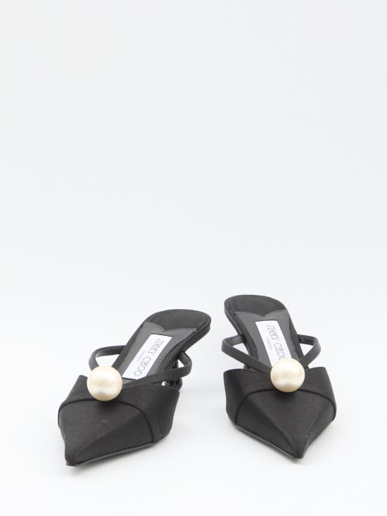 25FW 지미추 힐/펌프스 SANAMULE50AOD BLACKWHITE - JIMMY CHOO