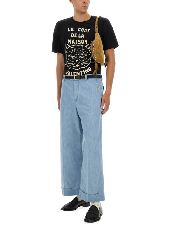 25FW 발렌티노 가라바니 반팔 티셔츠 7V3MG16PB32 9RA BLACK - VALENTINO GARAVANI