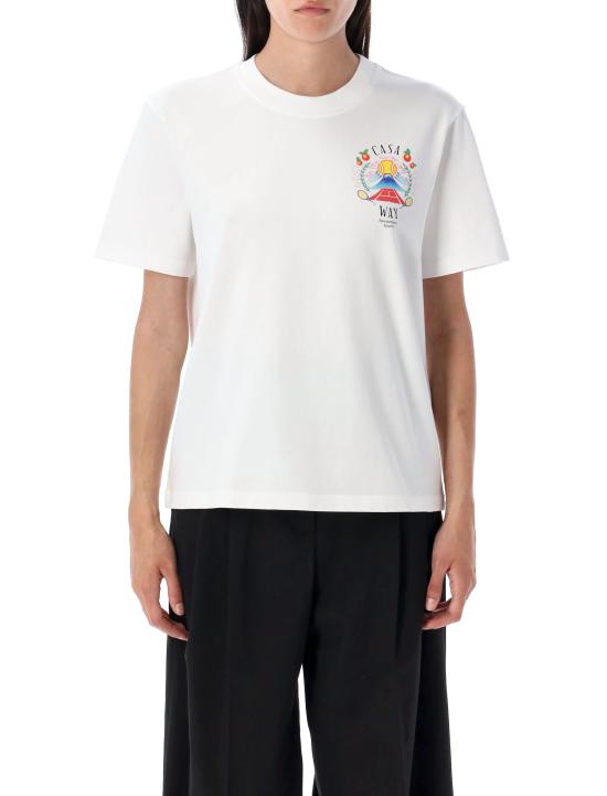 25FW 카사블랑카 반팔 티셔츠 WPF25JTS04603 WHITE