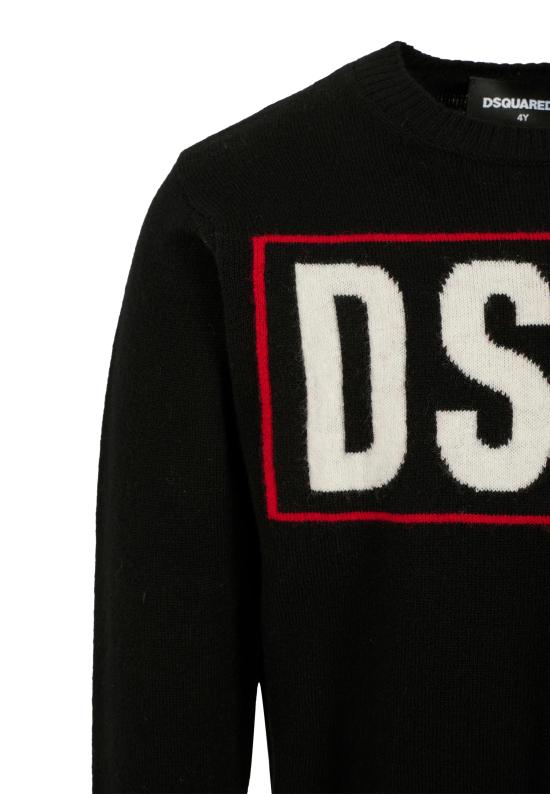 25FW [키즈] 디스퀘어드2 니트/스웻셔츠 DQ3071 D0AFF DQ900 BLACK - DSQUARED2