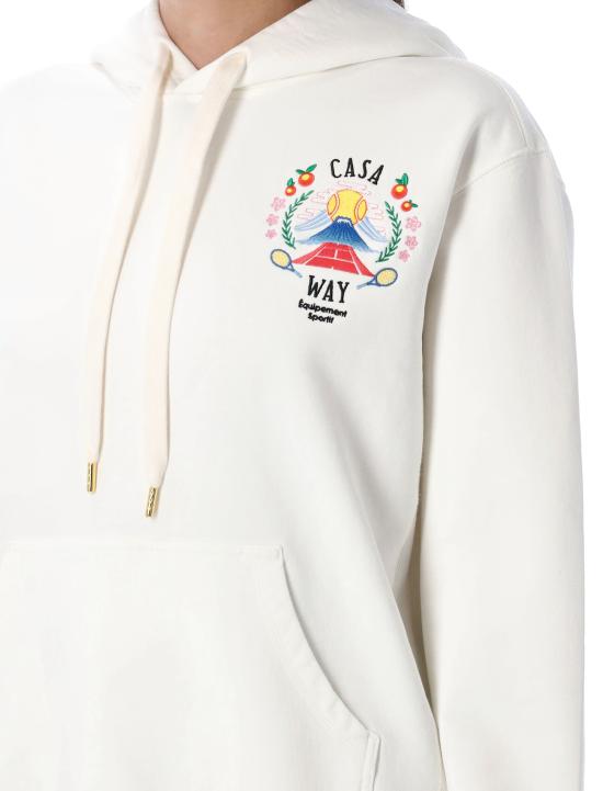 25FW 카사블랑카 후드 티셔츠 WPF25JTP36201 WHITE - CASABLANCA