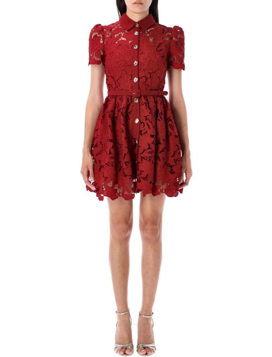 25FW 셀프 포트레이트 숏 원피스 PF25112SBU BURGUNDY