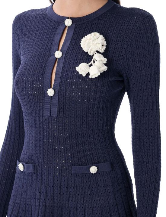 25FW 셀프 포트레이트 숏 원피스 PF25094SBL BLUE - SELF PORTRAIT