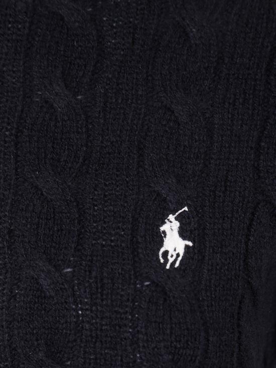25FW 폴로 랄프로렌 폴로 자수 케이블 니트 스웨터  211971865 005 POLO BLACK - POLO RALPH LAUREN