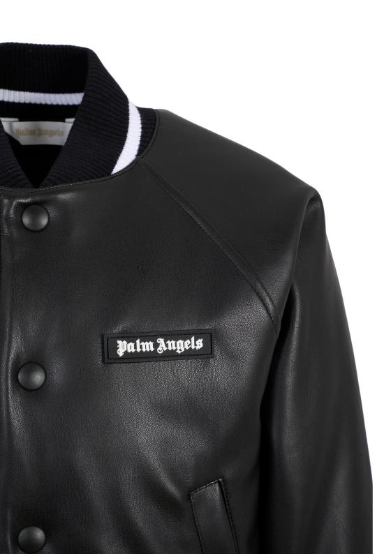 25FW [키즈] 팜앤젤스 가죽 자켓 PGEK001F25FAB0011003 BLACK - PALM ANGELS