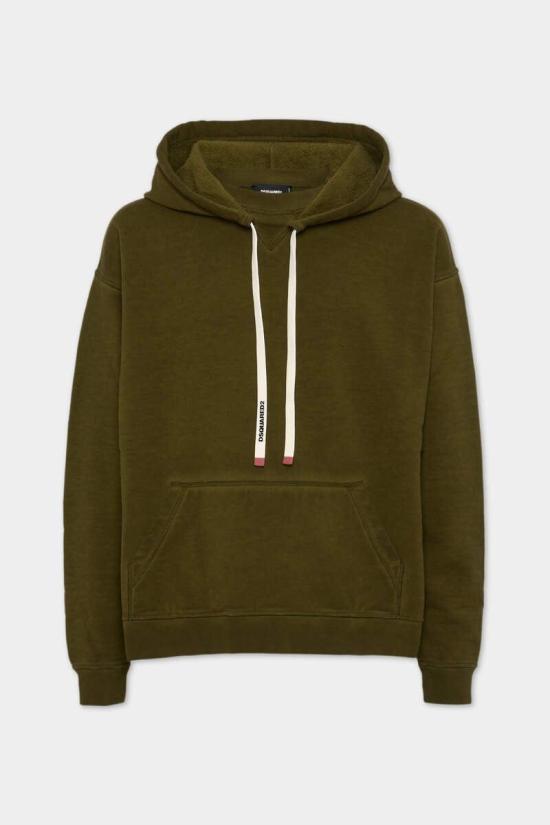 25FW 디스퀘어드2 후드 티셔츠 S74GU0873S25030 710 OAK GREEN
