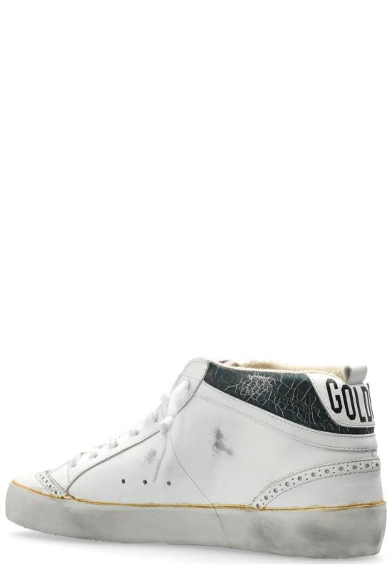 25FW 골든구스 미드스타 스니커즈 GMF00123F00453211488 WHITE IVORY EMERALD GREEN - GOLDEN GOOSE