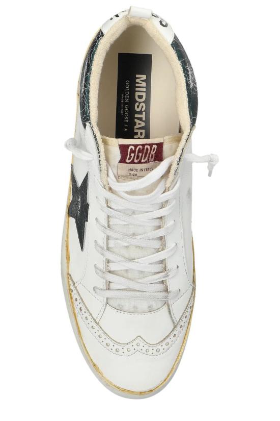 25FW 골든구스 미드스타 스니커즈 GMF00123F00453211488 WHITE IVORY EMERALD GREEN - GOLDEN GOOSE