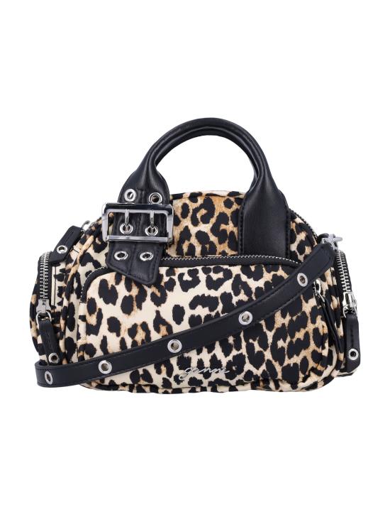 25FW 가니 토트백 A67405920 943 LEOPARD PRINT