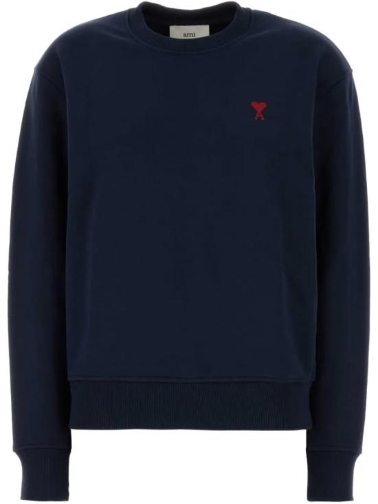 25FW 아미 스몰 하트 로고 스웨트셔츠 BFUSW035730 430 NAVY