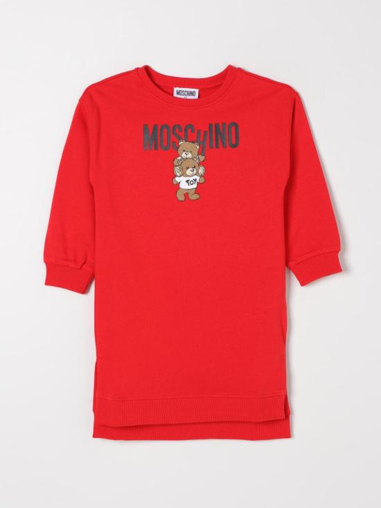 24FW [키즈] 모스키노 원피스 HDV0FELCA14 50109 Red - MOSCHINO