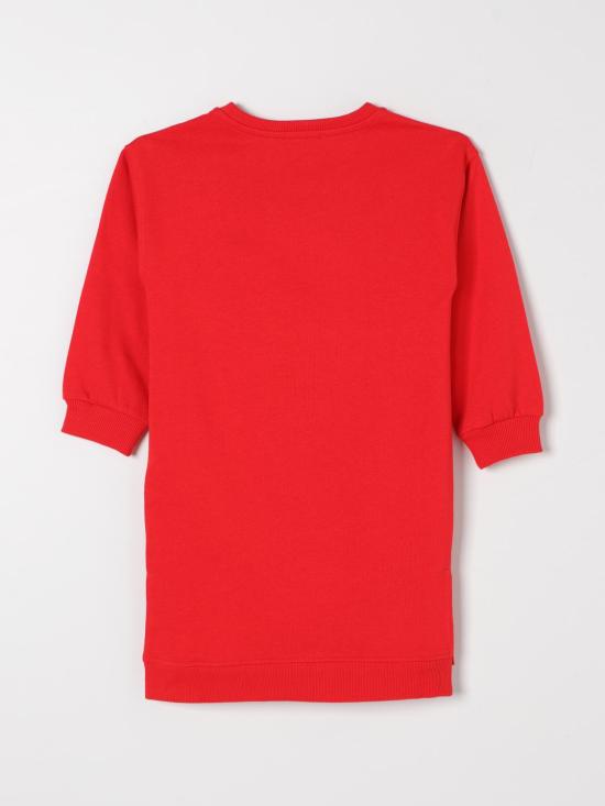 24FW [키즈] 모스키노 원피스 HDV0FELCA14 50109 Red - MOSCHINO