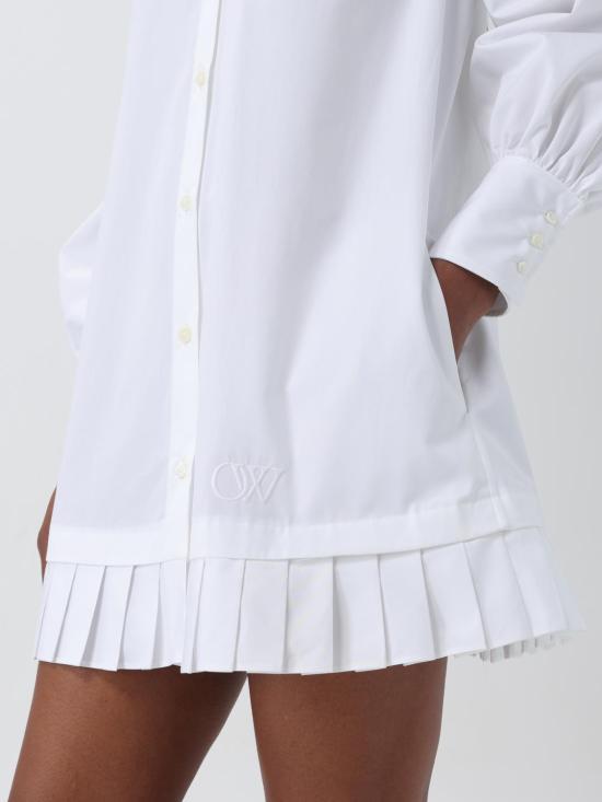  오프화이트 숏 원피스 OWDG008S24FAB001 0101 White - OFF WHITE