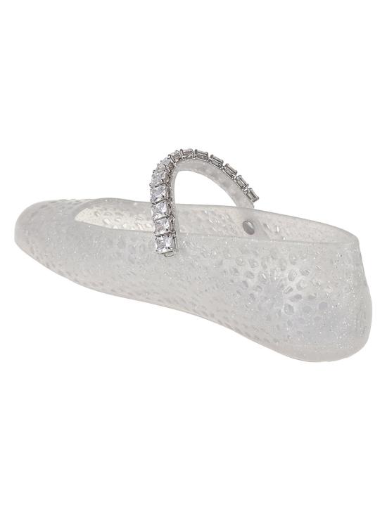 25FW 지미추 플랫 슈즈 J000176685 AA1058 CLEAR SILVER MIX CRYSTAL METALLIC - JIMMY CHOO