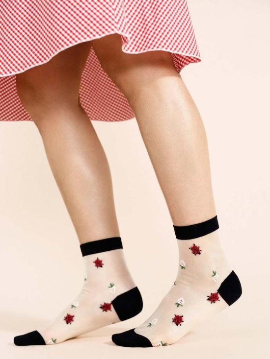  한셀 프롬 바젤 양말 한젤 프롬 바젤 데인티 시어 숏 크루 - HANSEL FROM BASEL