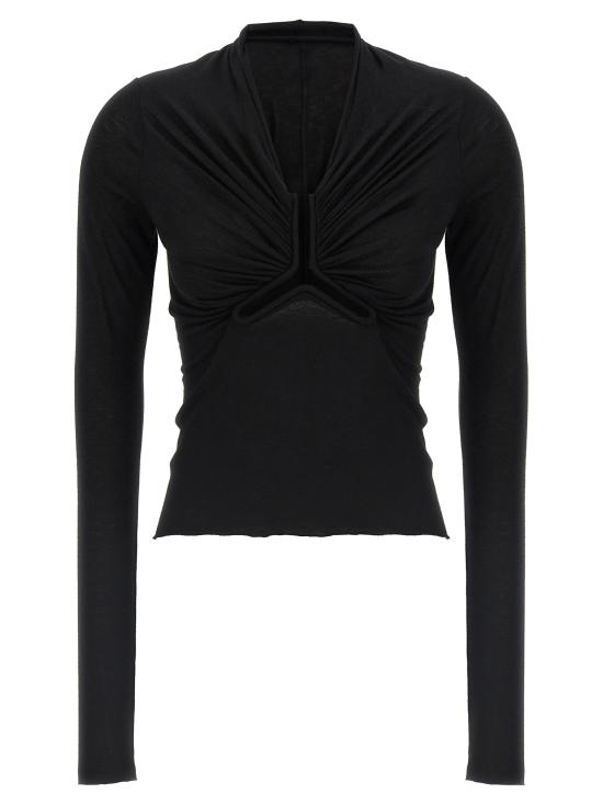 25FW 릭 오웬스 긴팔 티셔츠 RP02E4266JR09 Black