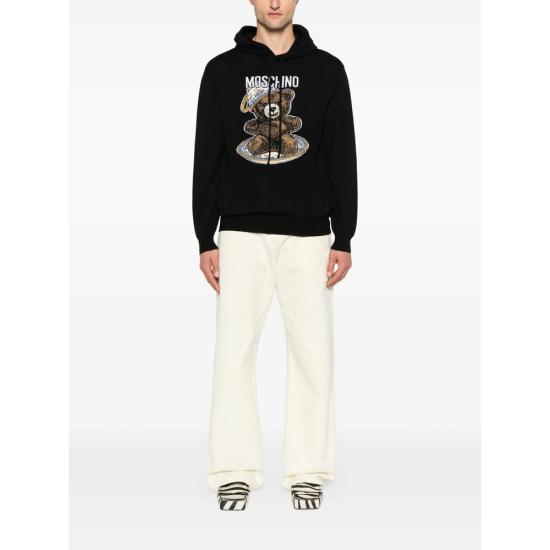 25FW 모스키노 후드 티셔츠 5200 V0928 2555 BLACK - MOSCHINO