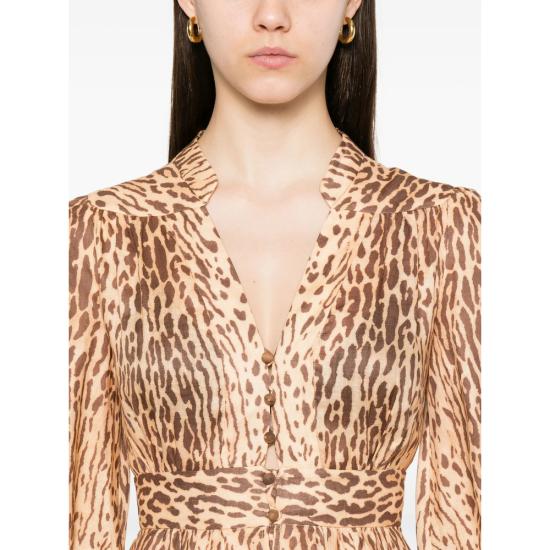 25FW 짐머만 롱 원피스 5148DSS255 TANLE NEUTRALS BROWN - ZIMMERMANN