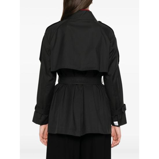 25FW 막스마라 더 큐브 캐롤라인 쇼츠 더블 브레스티드 트렌치 코트 CAROLINE 251 017 BLACK - MAXMARA THE CUBE