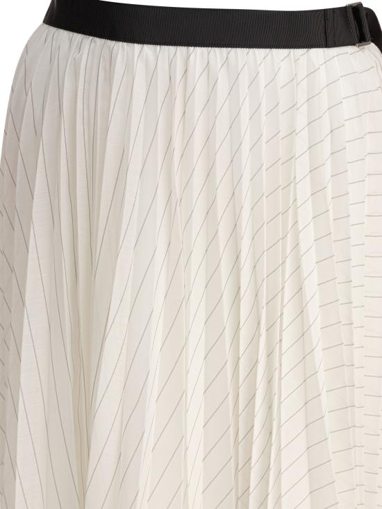 25SS 사카이 롱 스커트 25 07803817 White - SACAI