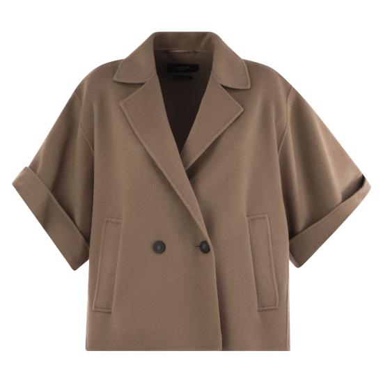 25FW 위켄드막스마라 PERA 페라 버진 울 숏 코트  2525086021600 BROWN