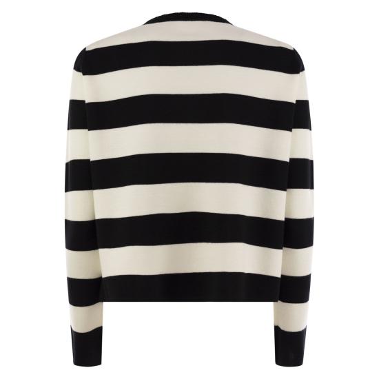 25FW 막스마라 긴팔 티셔츠 2521366091600 WHITE BLACK - MAX MARA