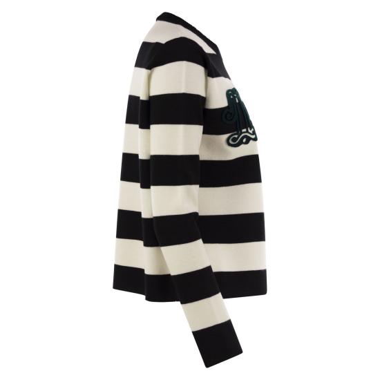 25FW 막스마라 긴팔 티셔츠 2521366091600 WHITE BLACK - MAX MARA