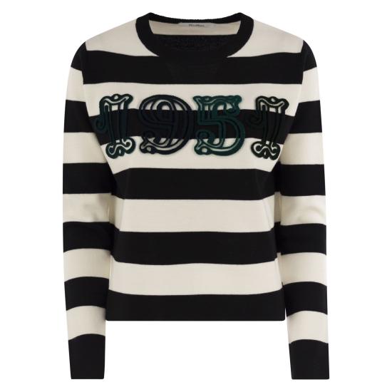 25FW 막스마라 긴팔 티셔츠 2521366091600 WHITE BLACK