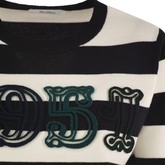 25FW 막스마라 긴팔 티셔츠 2521366091600 WHITE BLACK - MAX MARA