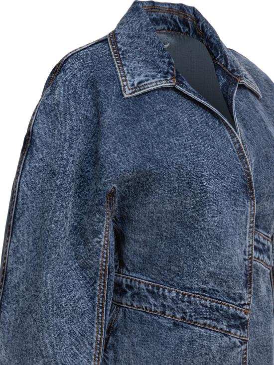 25SS 알라이아 트렌치 코트 AA9M1067T535A524 Blue - ALAIA