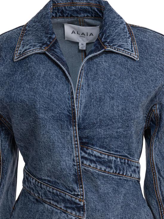 25SS 알라이아 트렌치 코트 AA9M1067T535A524 Blue - ALAIA