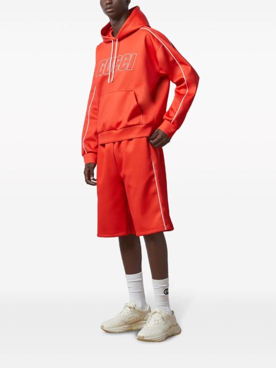 25FW 구찌 네오프렌 후드 스웨트셔츠 768498XJF386284 Red - GUCCI