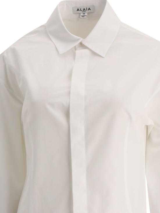 25FW 알라이아 바디수트 티셔츠 AA9C09075T001000 White - ALAIA