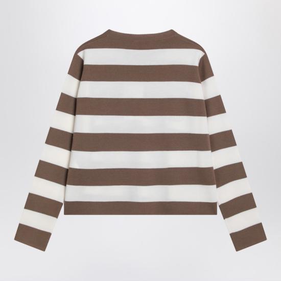  막스마라 긴팔 티셔츠 VITERBOWO Brown - MAX MARA