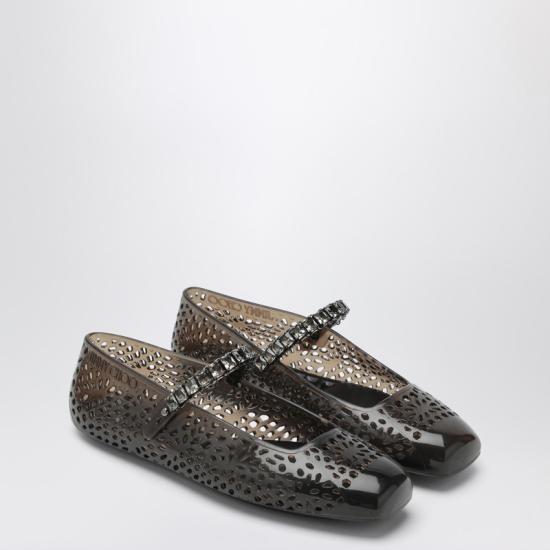 25FW 지미추 플랫 슈즈 THEJELLYNKR Black