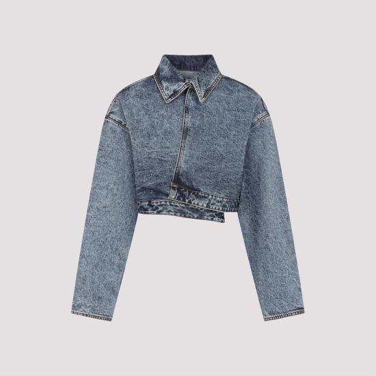 25SS 알라이아 데님 자켓 AA9V1093T535A 524 BLEU NEIGE