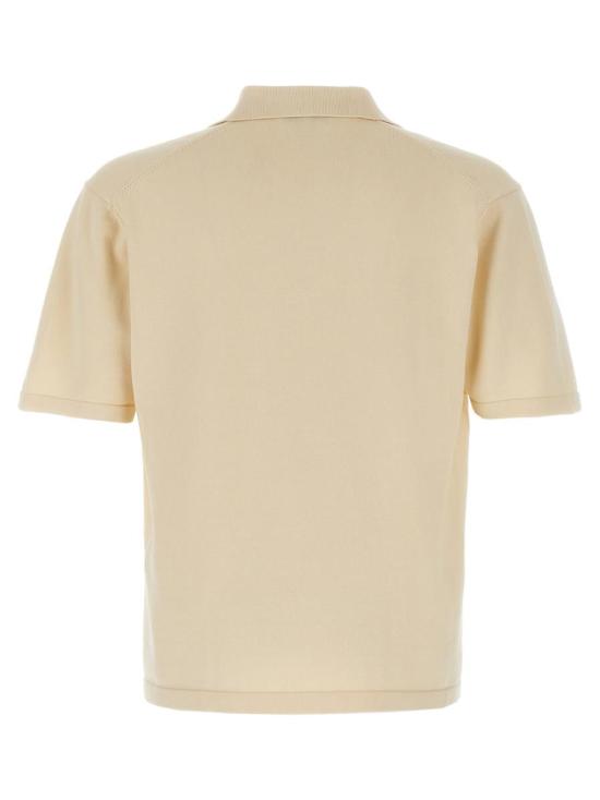 25SS 메종키츠네 볼드 폭스 헤드 자수 니티드 폴로 OM00205KT11350145 DOM - MAISON KITSUNE