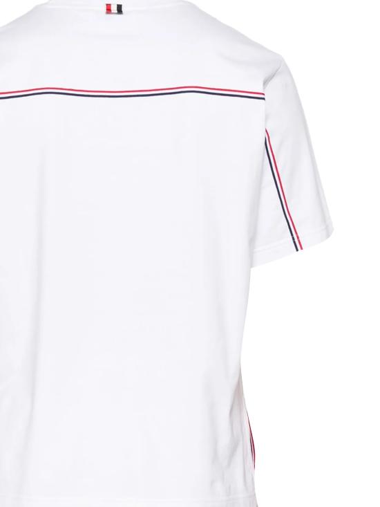 25FW 톰브라운 반팔 티셔츠 MJS288A 00042100 White - THOM BROWNE