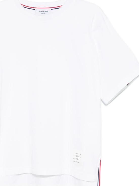 25FW 톰브라운 반팔 티셔츠 MJS288A 00042100 White - THOM BROWNE