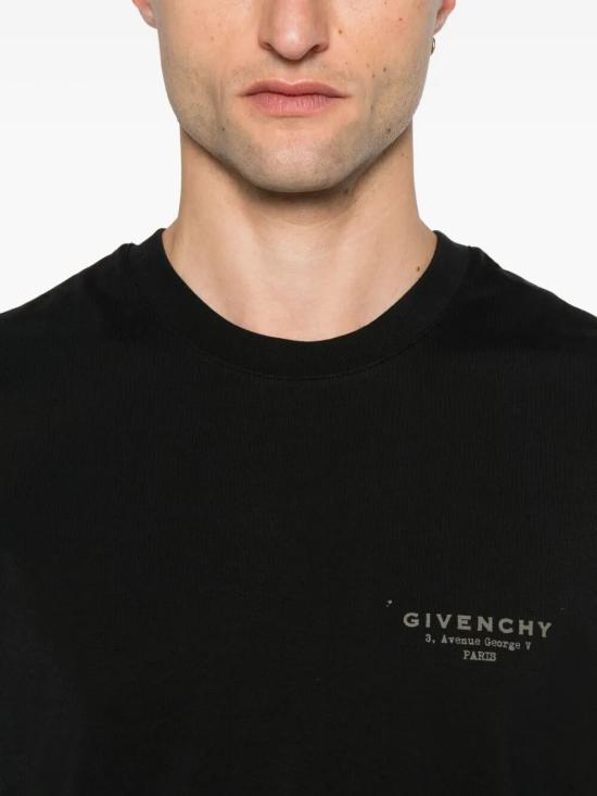 25FW 지방시 반팔 티셔츠 BM71NK3YRV 001 BLACK - GIVENCHY