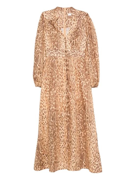 25FW 짐머만 롱 원피스 5148DSS255 TAN LEOPARD