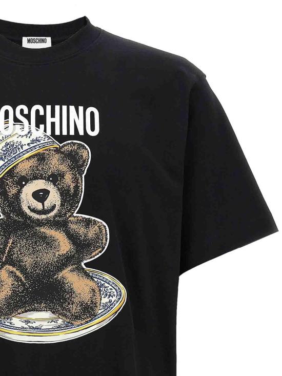  모스키노 반팔 티셔츠 071652411555 Black - MOSCHINO